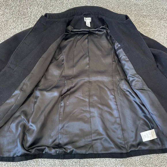 Maternity coat - Motherhood Maternity Black Peacoat Medium, jacket - Picture 6 of 7